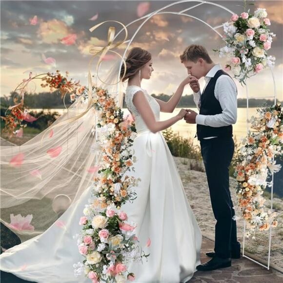 7.8ft Backdrop Stand-Balloon Arch Kit,Stable Balloon ArchFrame,Metal WeddingArch - Picture 4 of 7